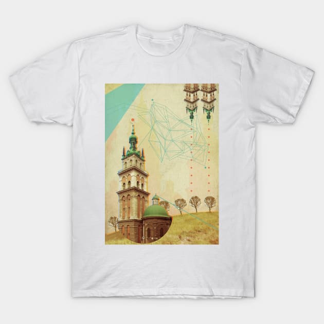 Collage Tower T-Shirt by Khaletskaya 